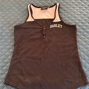 Harley-Davidson Black and White Tank Top